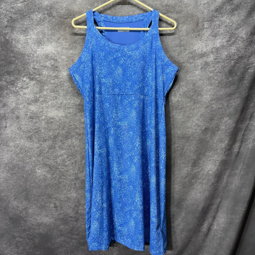 Columbia Cold Bay Tank Dress Size L Blue Sleeveless Performance Activewear